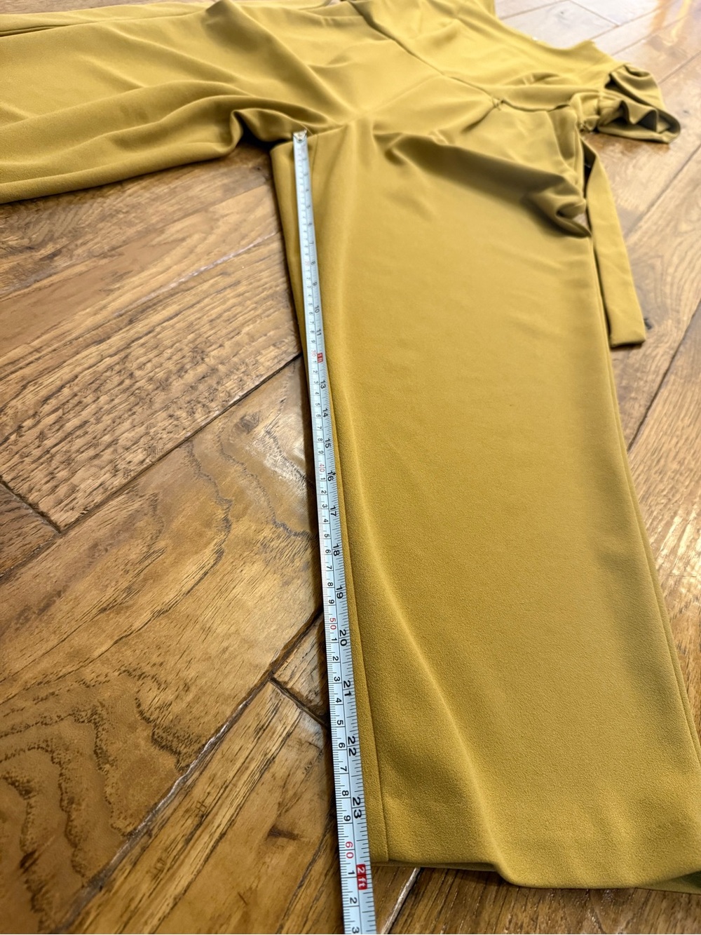 Jumpsuit Mustard Yellow Size Medium 6 to 8 Belted Tailored Fit Work Office Chic - Picture 7 of 12